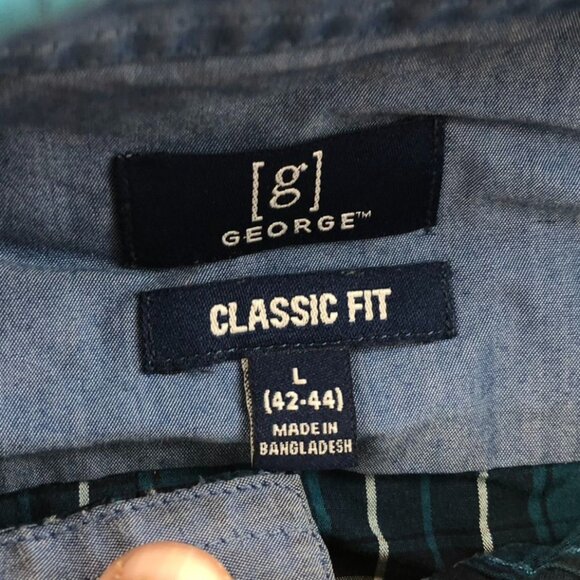 George Mens Shirt Large Lot of Three Classic Plaid Long Sleeve Button Down Y2K - Picture 13 of 15